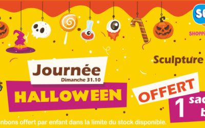 Journée Halloween 
 Sculpture sur ballons dès le matin*… 
 …1 sachet de b